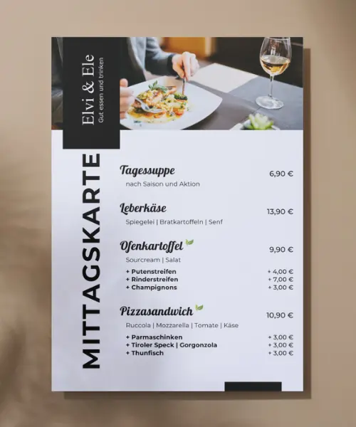 Restaurant Elvi & Ele - Mittagskarte